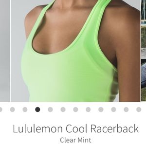 Lululemon Green Razorback tank